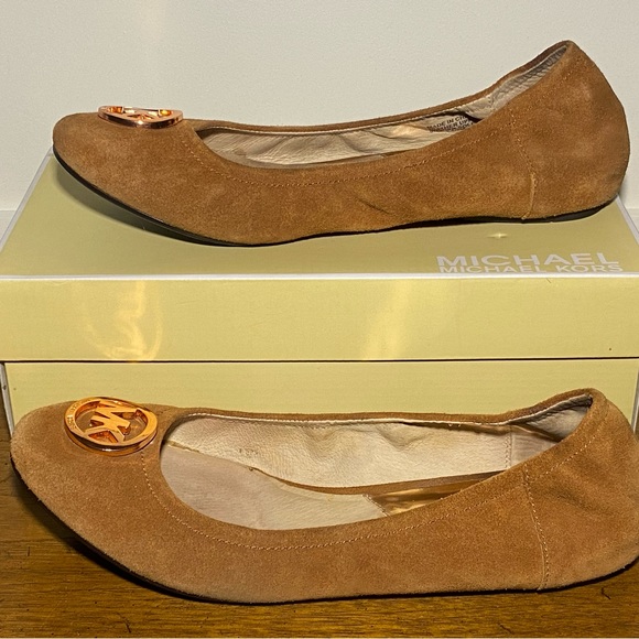 MICHAEL KORS Suede Fulton Ballet Flats Women’s Sz 9.5 - Picture 2 of 6